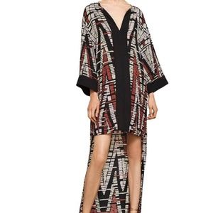 HIGH LOW CHEVRON PRINTED DRESS